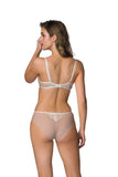 Elegant Lace-Trimmed Panties in Beige-Milk for Comfort