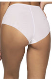 Lace High Waisted White Panties with Bow and Tulle Detail