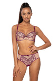 Elegant Full Cut Panties with Embroidered Mesh Design