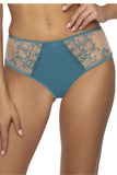 Elegant Beige and Purple Lace Panties for Everyday Comfort