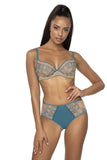 Elegant Beige and Purple Lace Panties for Everyday Comfort