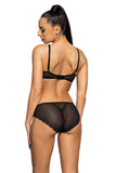 Elegant Black Lace and Mesh Women's Panties
