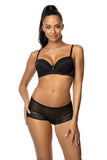 Elegant Black Lace-Trimmed Mesh Panties for All-Day Comfort
