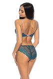Turquoise Lace Panties with Pink Accents for Feminine Charm