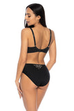 Elegant Lace and Mesh Marion Panties in Black and Beige