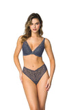 Elegant Lace Thong with High-Leg Design for All-Day Comfort