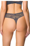 Elegant Lace Thong with High-Leg Design for All-Day Comfort