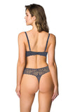 Elegant Lace Thong with High-Leg Design for All-Day Comfort