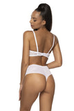 Lace Geometric Print Women's Thong with Tulle Back Design