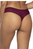 Elegant Beige and Purple Thongs with Embroidery and Bow
