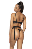 Sensual Lace-Trim Thong with Elegant Back Detail for Women