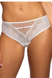 Alluring Milky Lace Thongs with Jewelry Accent for Women