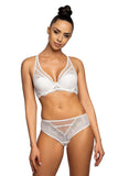 Alluring Milky Lace Thongs with Jewelry Accent for Women