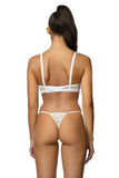 Delicate Lace Minimalist Thong with Cotton Gusset