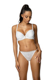 Stylish Lace and Mesh Thong with Minimalist Design