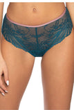 Delicate Turquoise Lace Thong with Pink Accents