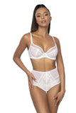 Elegant White Lace and Mesh Feminine Soft Bra