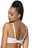 Elegant White Lace and Mesh Feminine Soft Bra