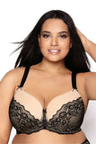 Lace-Trimmed Padded Bra with Adjustable Straps