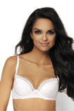 Elegant Snow-White Push-Up Bra with Adjustable Straps