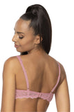 Delicate Pink Lace Bra with Adjustable Straps and Closure