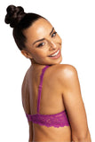 Elegant Magenta Lace Bra with Adjustable Straps