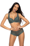 Elegant Khaki Lace Bra for All Bust Types - Sensual Fit