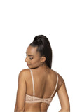 Elegant Lace Push-Up Bra with Adjustable Straps & Bow Charm