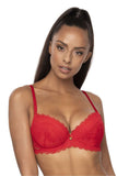 Lace Push-Up Bra with Adjustable Straps & Bow Detail