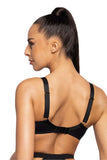 Elegant Black Semi-Padded Bra for Curvy Comfort