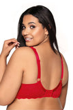 Elegant Lace Bra with Cleavage Enhancement and Support