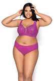 Elegant Magenta Lace Bra for Perfect Cleavage Enhancement