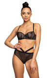 Exquisite Balconette Bra with Soft Cups and Charming Dots