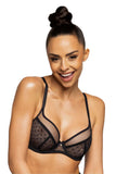 Exquisite Push-Up Bra with Dots and Vertical Underwire