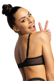 Exquisite Push-Up Bra with Dots and Vertical Underwire