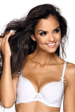 Elegant Lace-Trimmed Padded White Bra for Comfort & Style