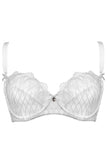 Elegant White Lingerie with Embroidered Soft Cups