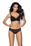 Elegant Push-Up Bra with Lace and Mesh Detailing