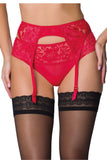 Floral Lace Garter Belt with Bow Accents for Alluring Style