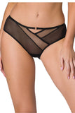 Elegant Black Mesh Insert Panties for Ultimate Comfort