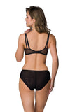 Elegant Black Mesh Insert Panties for Ultimate Comfort