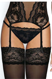 Lace and Mesh Thong in Elegant Black for Sensual Style