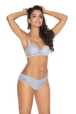 Delicate Lace & Knit Thong for Effortless Elegance