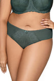 Elegant Khaki Lace and Mesh Women's Big Panties