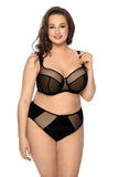 Elegant Black Microfiber Panties with Mesh Inserts and Bow