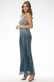 Elegant Strapless Ombre Sequin Maxi Dress for Special Events