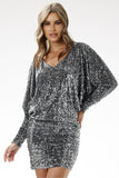 Elegant Sequin Kimono Mini Dress for Special Occasions