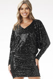 Elegant Sequin Kimono Mini Dress for Special Occasions