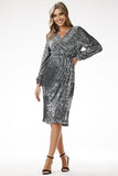 Glamorous Sequin Midi Dress with Long Sleeves for Any Occasion