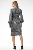 Glamorous Sequin Midi Dress with Long Sleeves for Any Occasion
